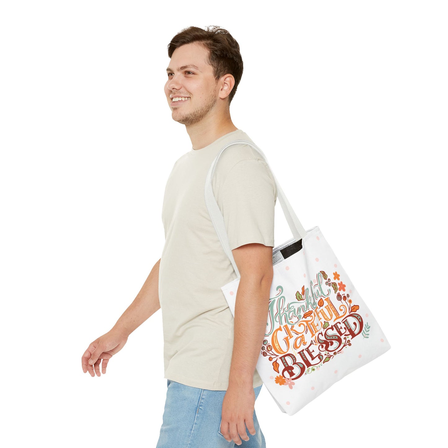 Fall Tote Bag, Fall Bag, 'Thankful, Grateful, Blessed" Bag, Fall Gift, Fall Reusable Bag