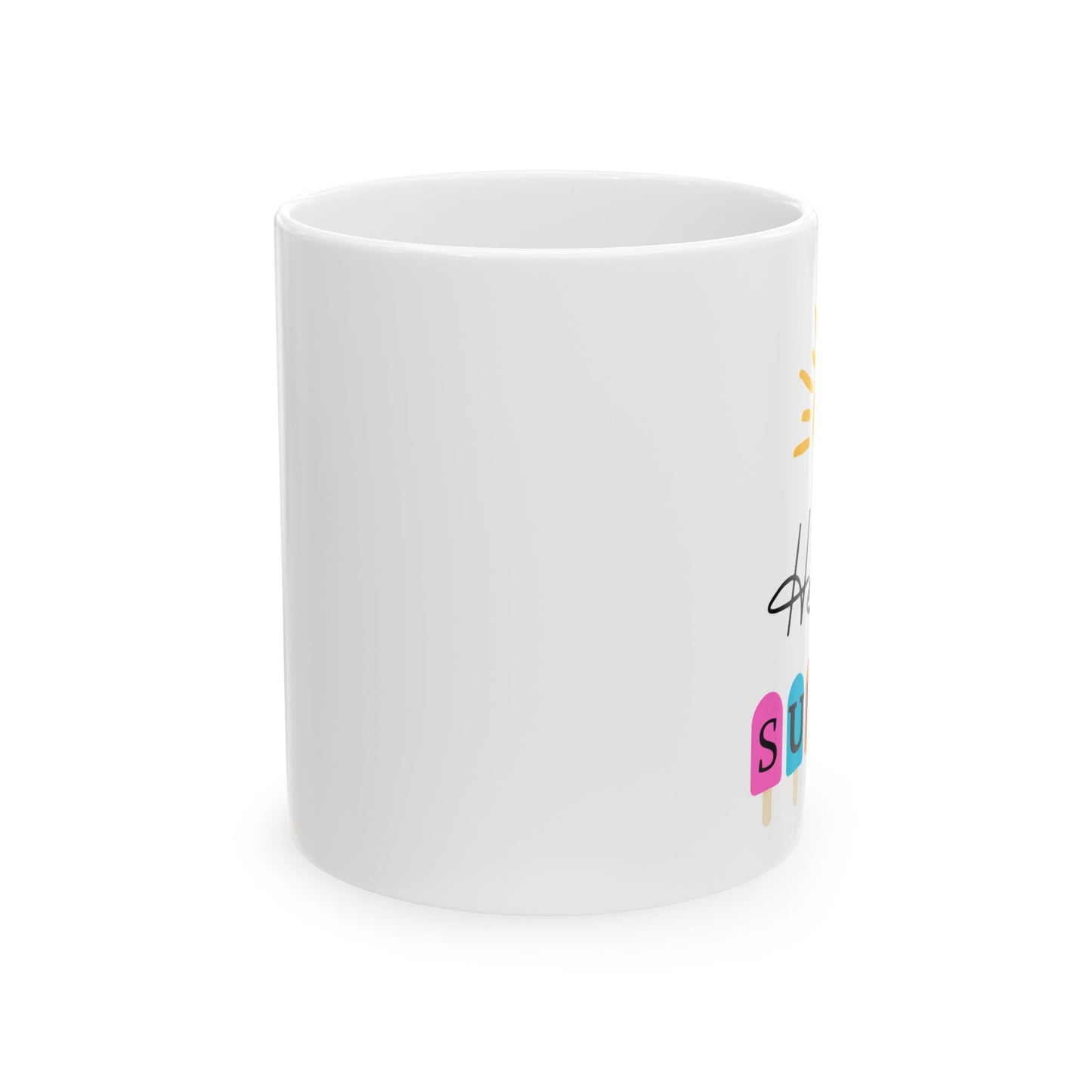 Hello Summer Ceramic Coffee Mug | Fun Summer Drinkware Gift