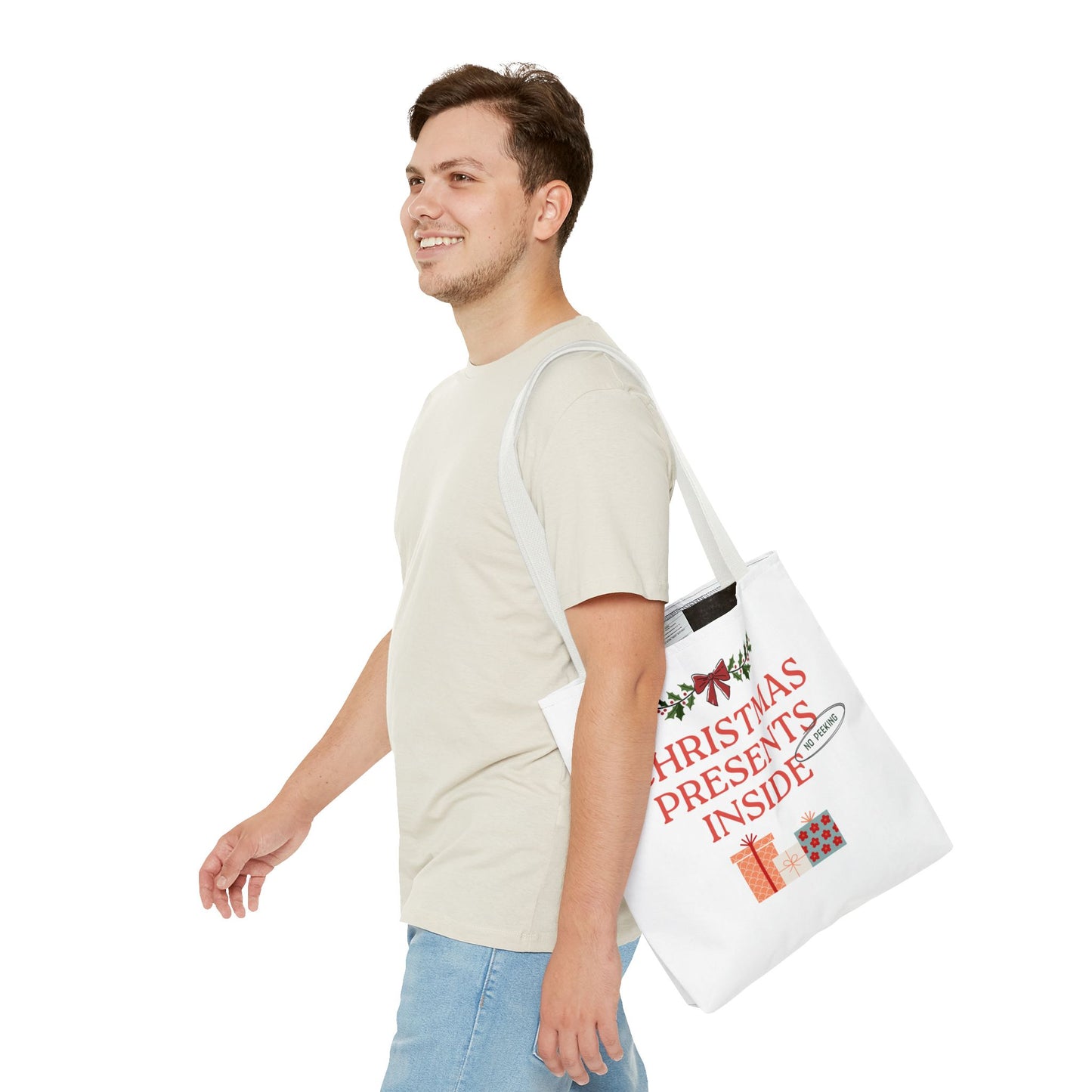 Christmas Tote, Christmas Shopping Bag, Reusable Christmas Bag, Christmas Gift