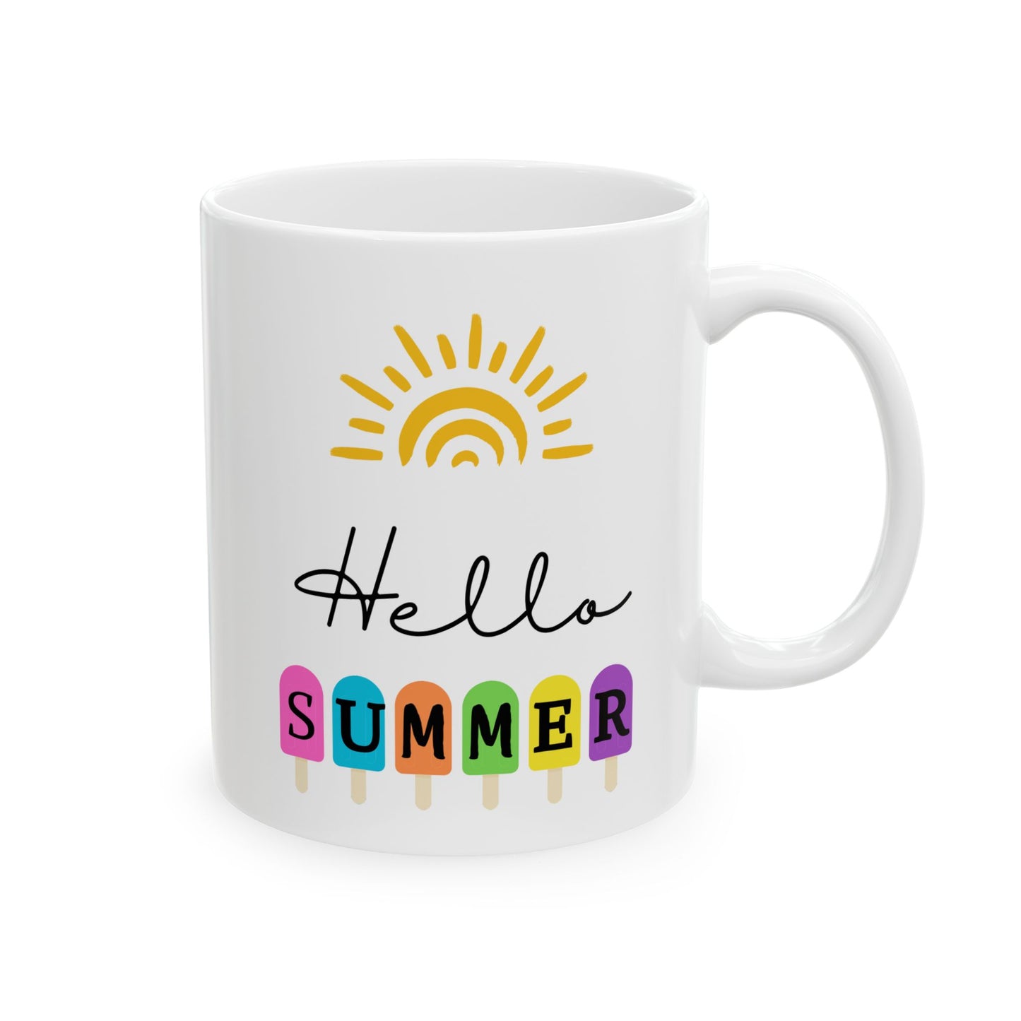 Hello Summer Ceramic Coffee Mug | Fun Summer Drinkware Gift