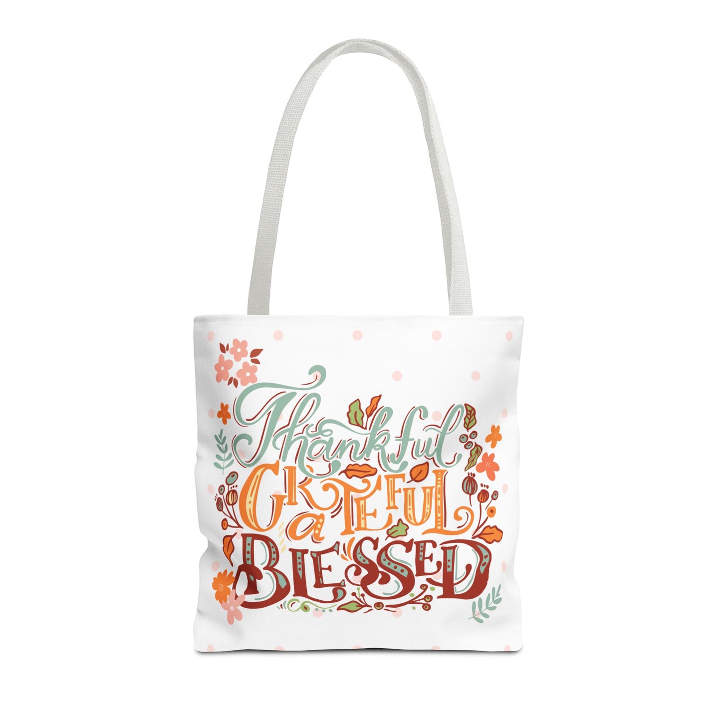 Fall Tote Bag, Fall Bag, 'Thankful, Grateful, Blessed" Bag, Fall Gift, Fall Reusable Bag