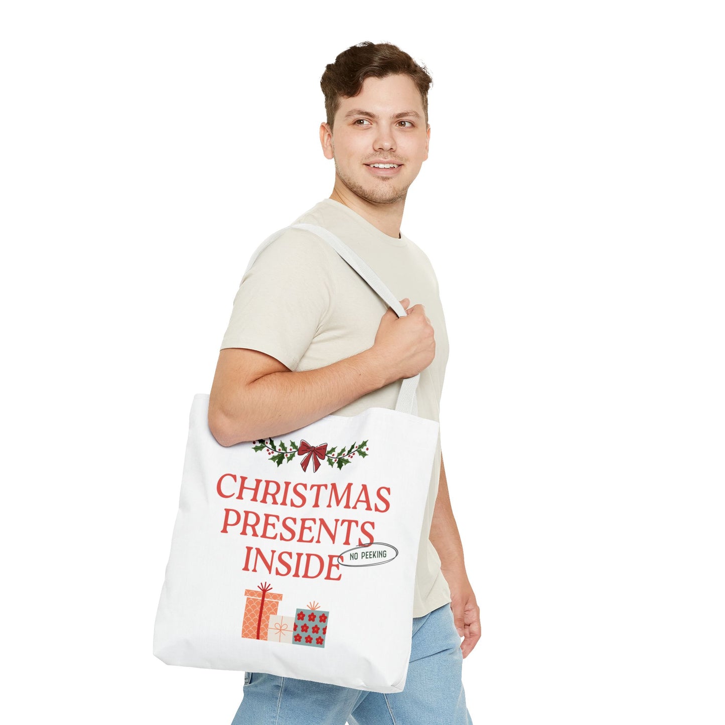 Christmas Tote, Christmas Shopping Bag, Reusable Christmas Bag, Christmas Gift
