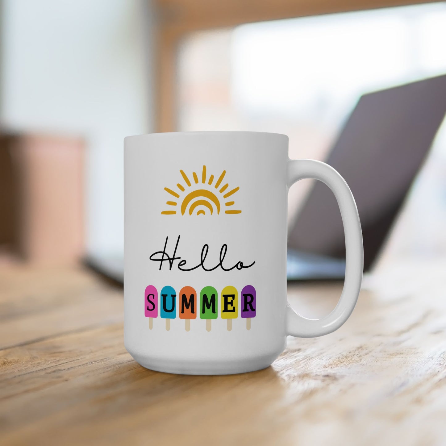 Hello Summer Ceramic Coffee Mug | Fun Summer Drinkware Gift