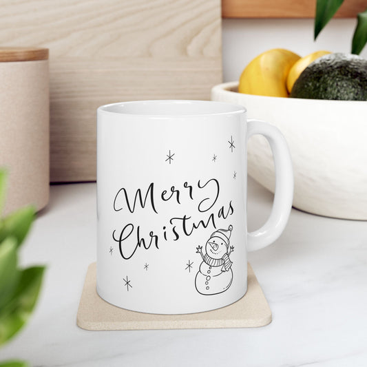 Merry Christmas Ceramic Coffee Mug, Christmas Coffee Cup, Christmas Cup, Christmas Gift Idea