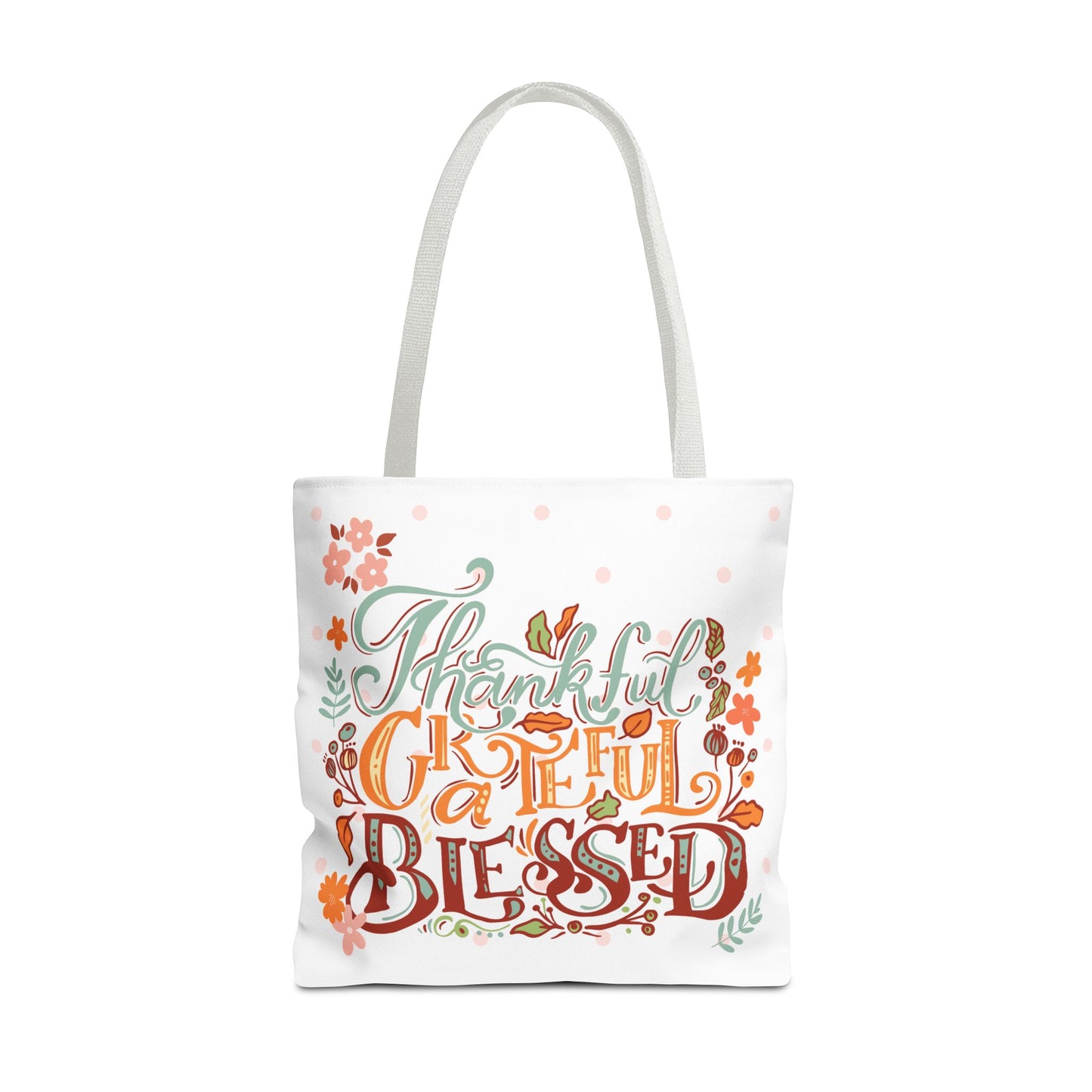 Fall Tote Bag, Fall Bag, 'Thankful, Grateful, Blessed" Bag, Fall Gift, Fall Reusable Bag