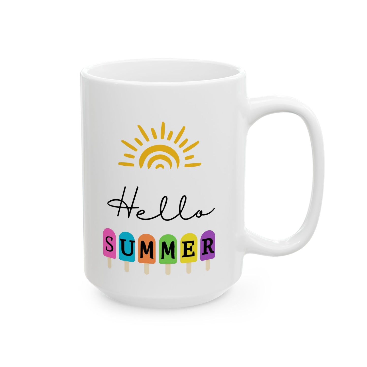 Hello Summer Ceramic Coffee Mug | Fun Summer Drinkware Gift