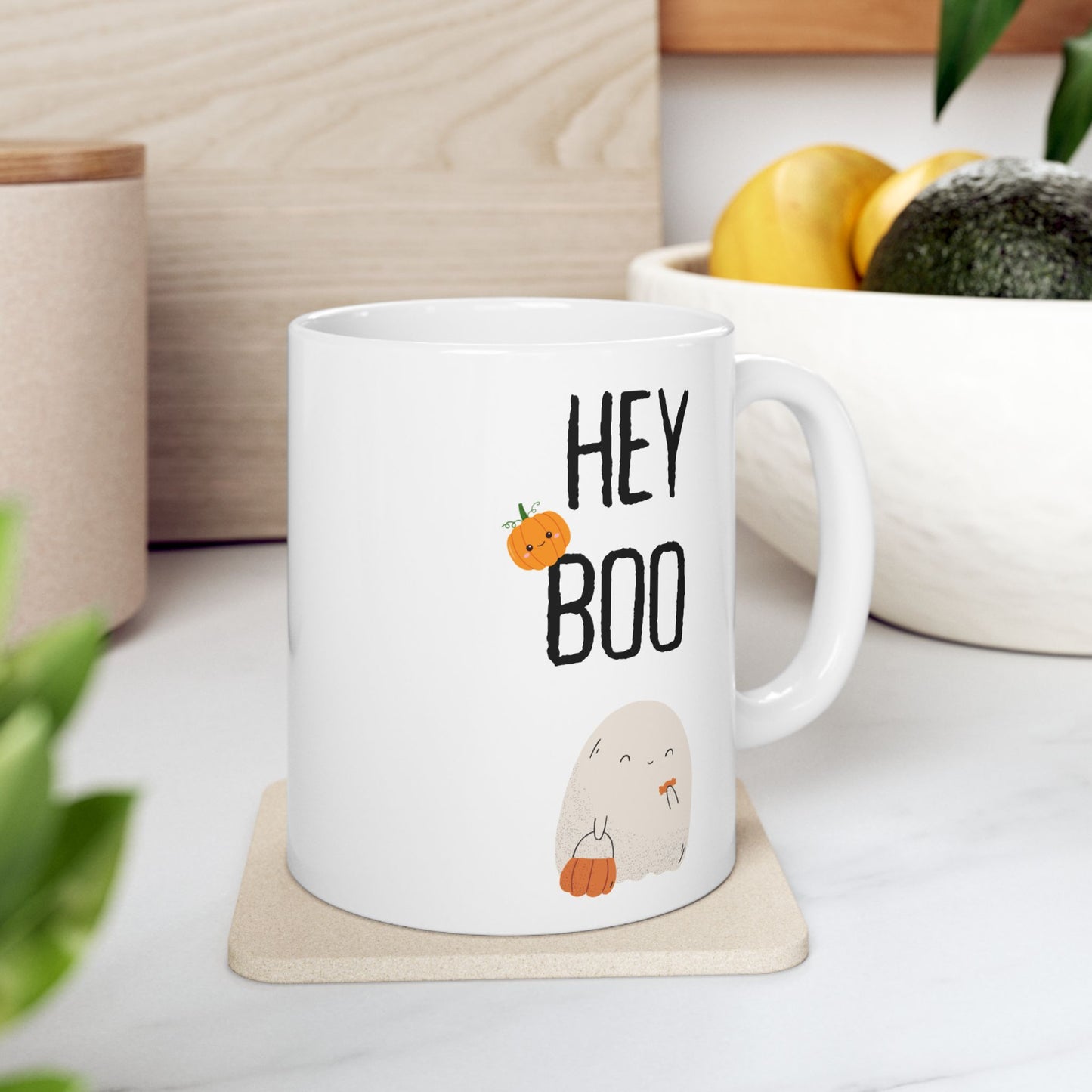Fall Mug, Fall Coffee Cup, Hey Boo Coffee Cup, Fall Gift