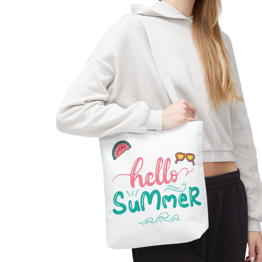 Summer Tote Bag, Summer Tote, 'Hello Summer' Tote, Reusable Bag, Reusable Shopping Bag, Summer Gift, Beach Bag